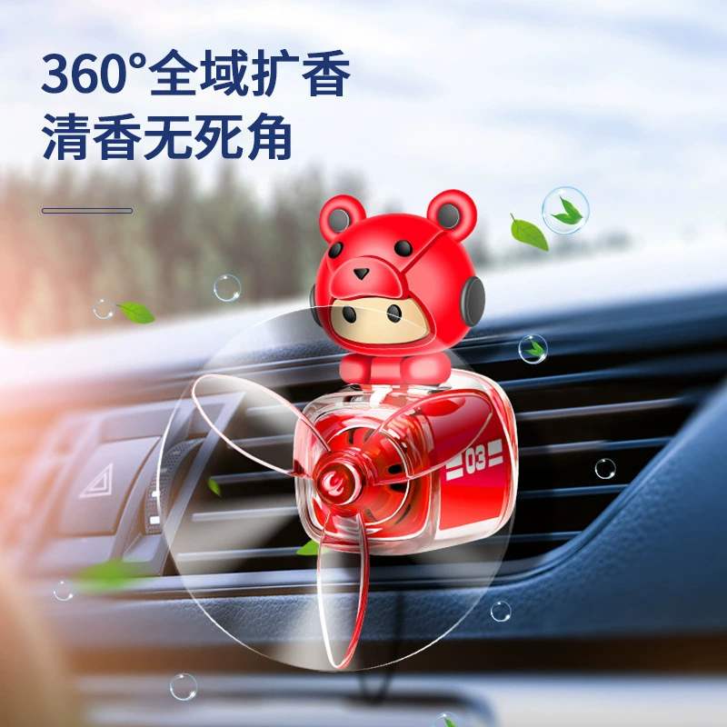 Carolo ароматный автомобиль парфюмерный выход автомобиля ароматерапия милый медведь вращающийся вентилятор автомобиля декоративная сетка красная модель