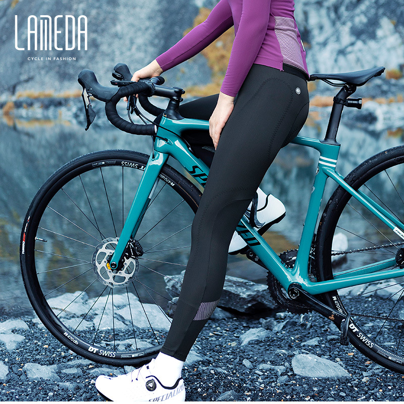 Lamparda Autumn and Winter Bicycle Riding Strap Pants Outdoor Sports Mountain Bike Fleece Windproof Cycling Pants