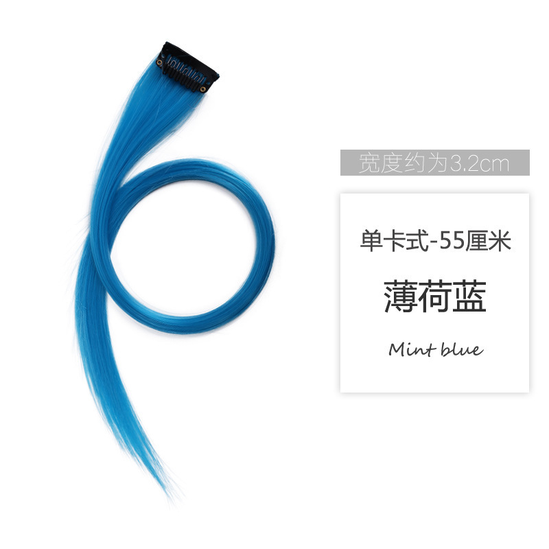 Pelucina de color pelucina extensión de cabello colgante oreja pelucina de teñido de cabello simulado pelucina de blanqueo pelucina de seda de alta temperatura pelucina de cabello recta