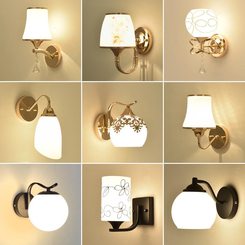 lámpara de pared dormitorio simple moderna lámpara de cabezal de cama creativa sala de estar lámpara de pasillo hotel residencial ingeniería led lámparas de pared