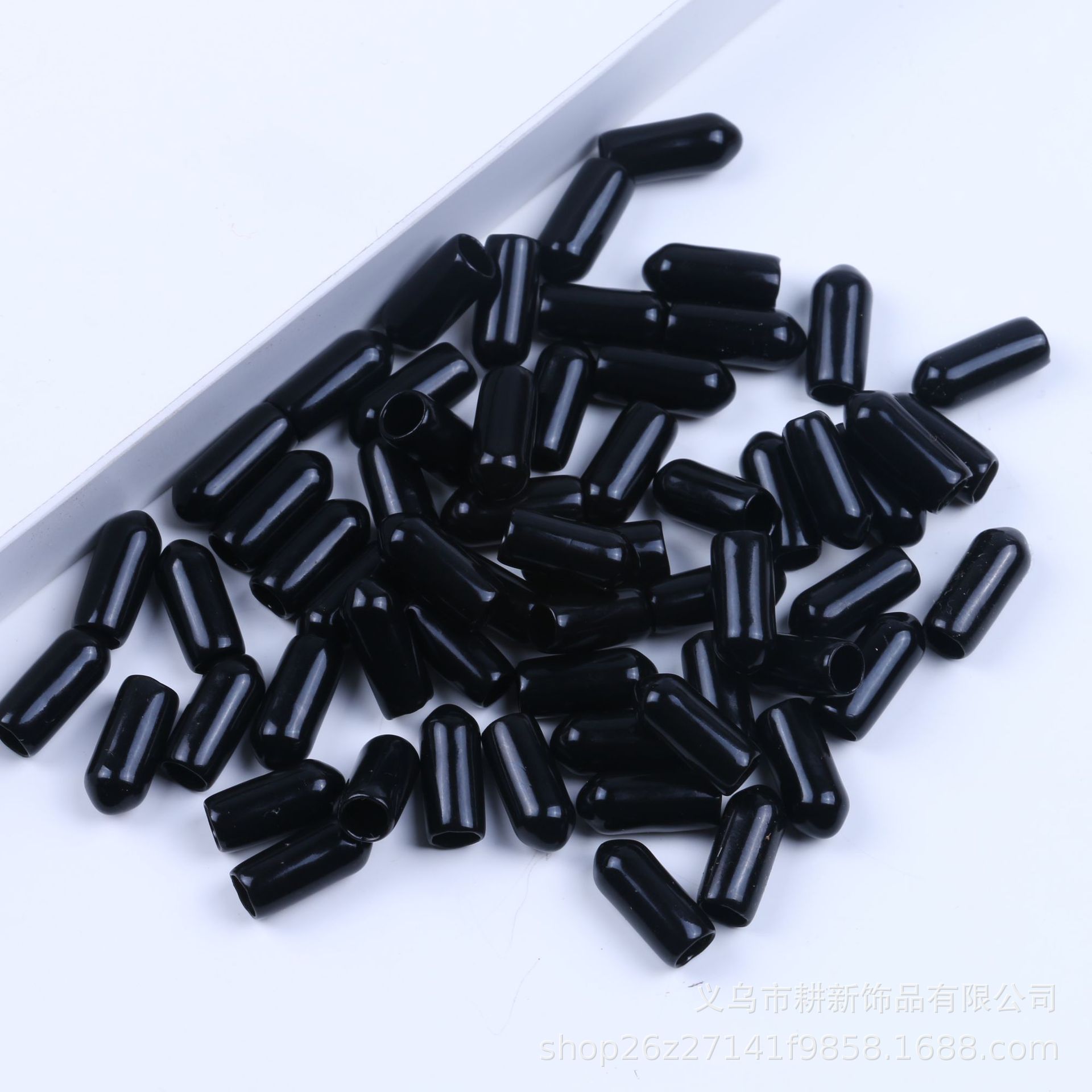 韩版diy手工发箍PVC收尾包胶套软胶套小皮套黑色橡胶套手工配件