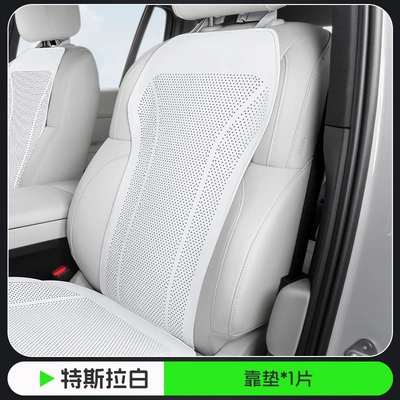 Seat cushion, seat cover Summer Four-Season Universal High-End Seat - tesla-white-napa-punch-style-cushion-1-piece