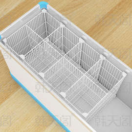 CSF9冰柜收纳筐内部置物架台阶网格隔层冰箱冷冻加密分格篮带底分