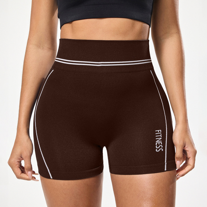 Pantalones cortos deportivos personalizados transfronterizos, cintura alta, cadera desnuda, pantalones de yoga secos rápidos, pantalones deportivos europeos y estadounidenses