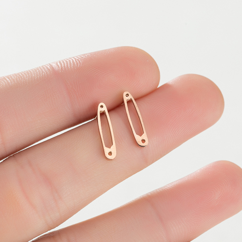 10g Weight PVD Coated Gold Plating Process 316 Stainless Steel Ear Needle Material PVD Coated 18K Gold Real Gold Plated Circle 304 Stainless Steel Simple Style Waterproof Non Tarnish Ear Studs