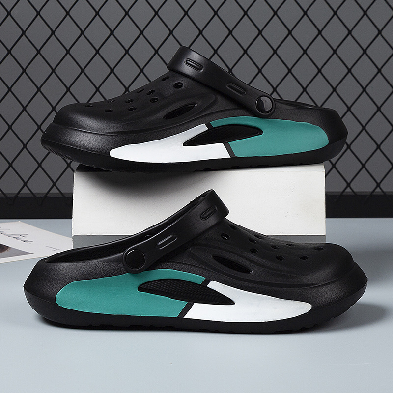 Verano nuevo EVA antideslizante zapatillas de cabeza de cabecera de hombre y mujer casuales agujeros transpirables zapatos para usar pareja de playa zapatillas de marea