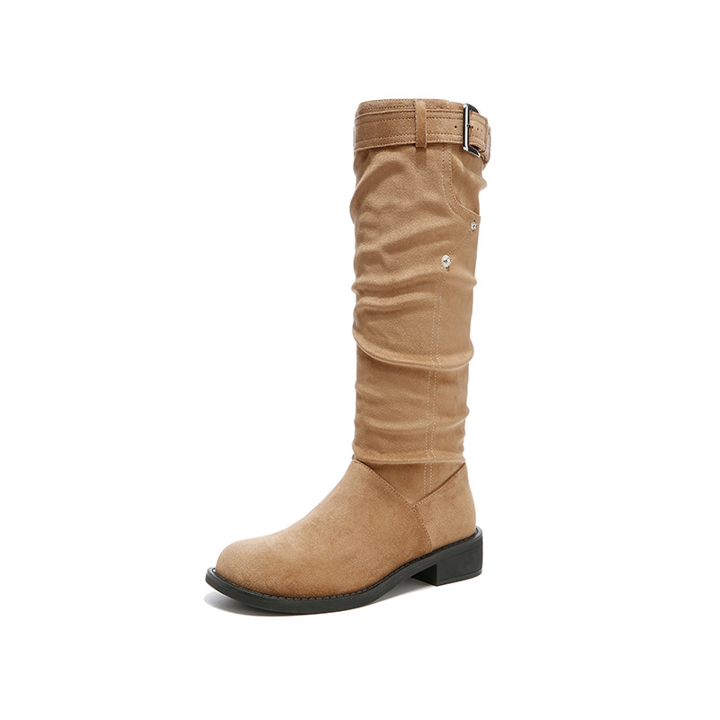 Auge Lion-Deng botas para mujeres 2025 nuevo otoño y invierno con suela gruesa Meirade botas de caballero pequeñas.