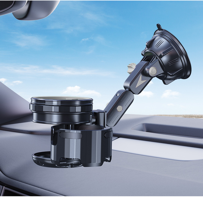 Foreign trade car water cup holder powerful large kettle suction cup car water cup holder car beverage holder barrel PVC seat