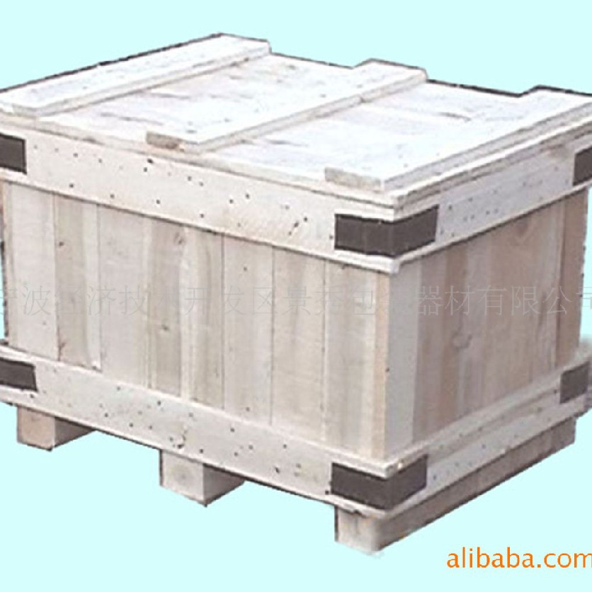 厂家批发防潮木箱出口免熏蒸木箱包边卡扣钢带箱物流打包周转箱