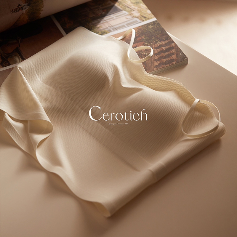 Cerotich Small Camisole with Built-In Bra Pads, Suitable for Wearing Outside or as an Inner Layer, White Camisole with Chest Pads