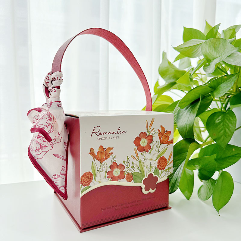 伴手礼盒伴娘手提喜糖盒子空盒结婚喜糖盒ins风礼盒包批发