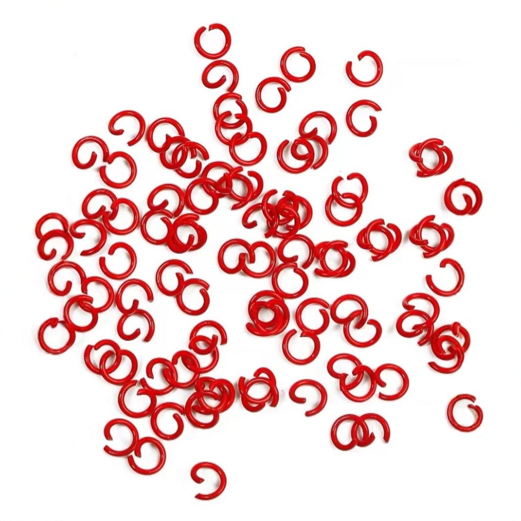 Round Colorful Open Ring Alloy Spray Paint DIY Jewelry Accessories Handmade Connecting Ring Single Ring Iron Ring C Ring Material
