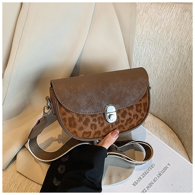 Niche Premium Feeling Crossbody Leopard Satteltasche Damen Neue Retro Mode Schultertasche_voghion.com
