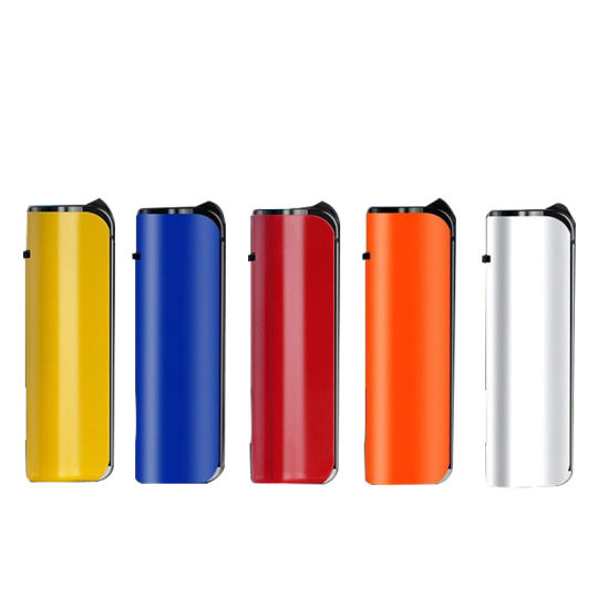 Factory Wholesale Lighter Customized Metal Blue Flame Straight into Windproof Lettering Logo Thickeneded Design Creative Lighter