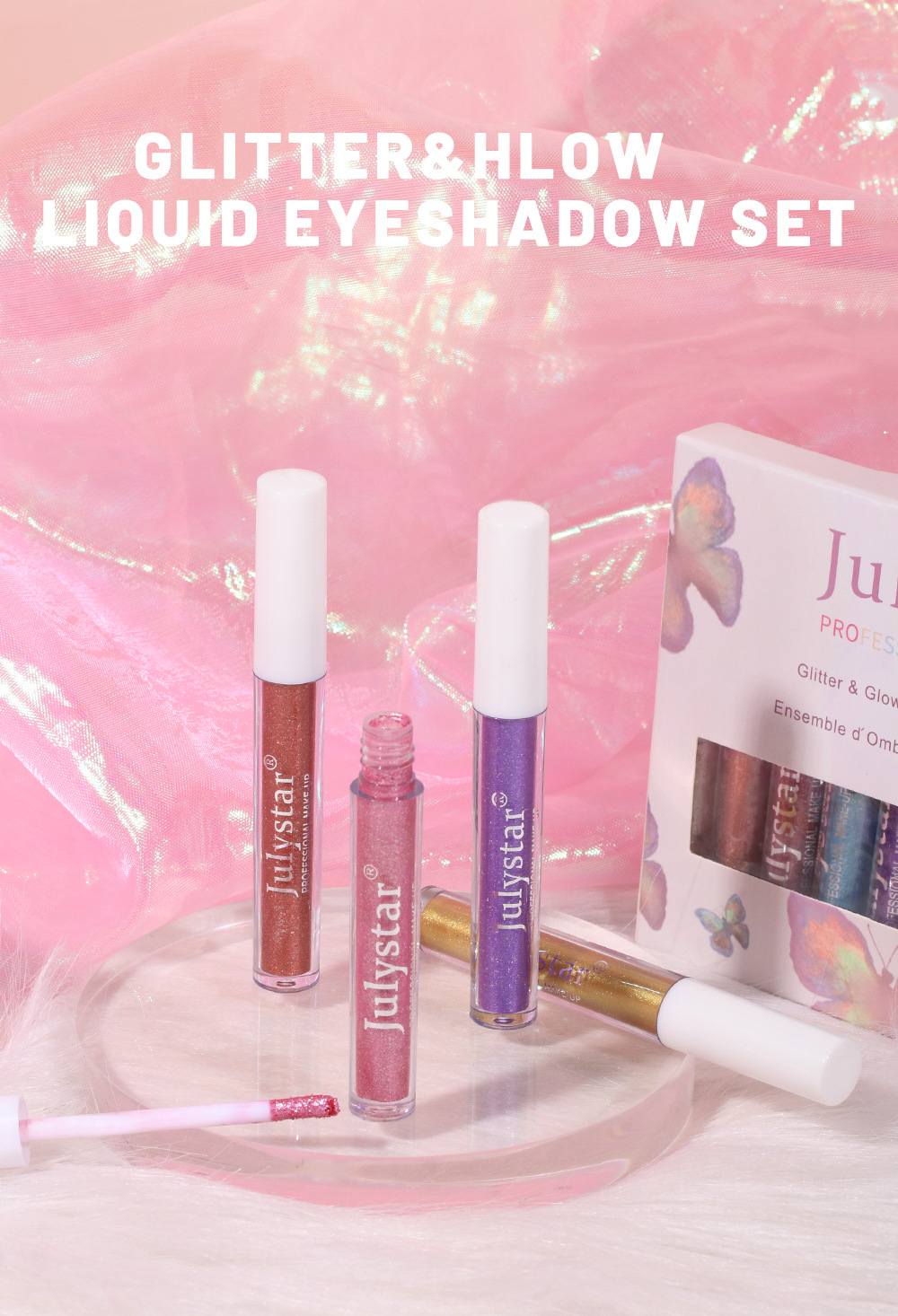 carina Julystar Ten Color Pearl Matte Makeup Colorful Streaming eye shadow Liquid Set_voghion.com