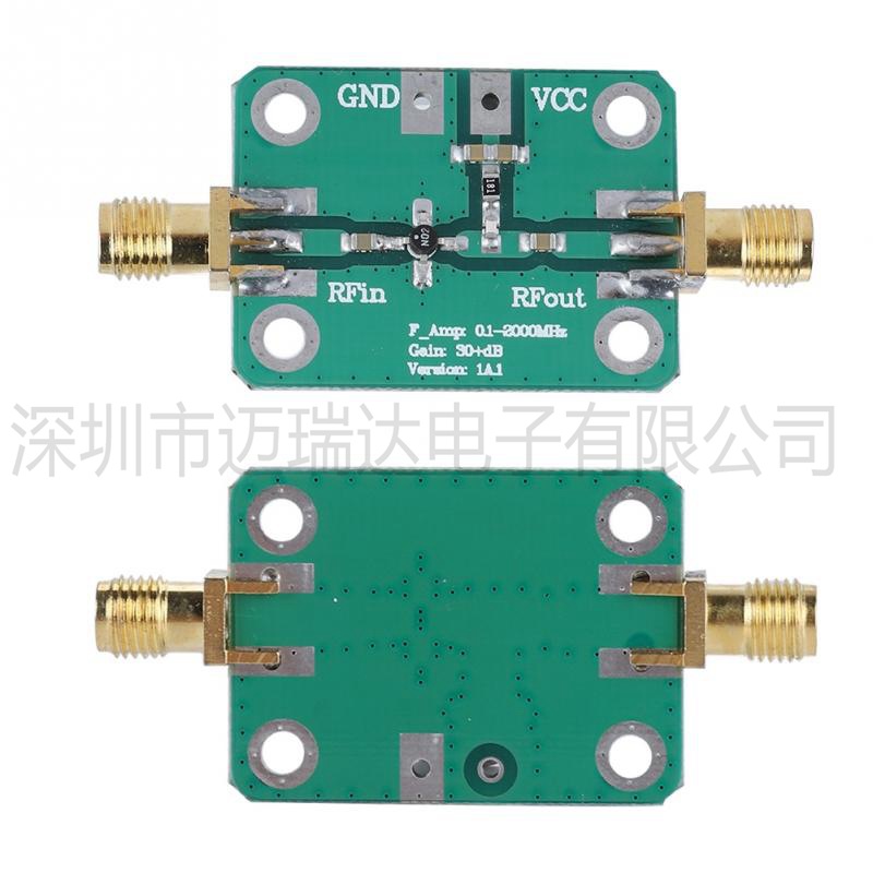 射频 宽带 放大器 低噪放 LNA（0.1-2000MHz增益 30dB）