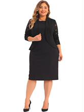 F 91164 Slim Fit Lace Sleeve Solid Color Blazer ������˿��װ