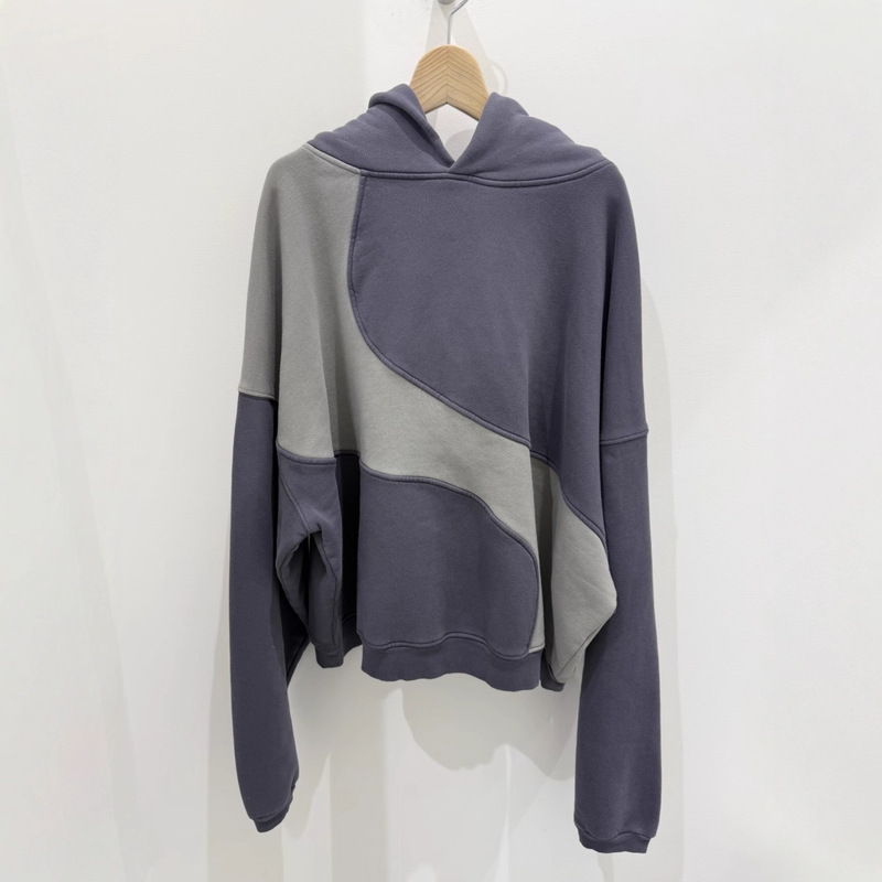 Cross-Border High Street Erl Martin Cortis Same Style Deconstructed Patchwork Hooded Unisex Casual Versatile Sweatshirt Cross-Border High Street Erl Martin Cortis Same Style Deconstructed Patchwork Hooded Unisex Casual Versatile Sweatshirt