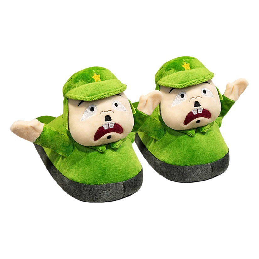 Tiktok в том же стиле восемь тапочек GA сдача хлопковых тапочек маленькие японские руки вверх маленький толстый солдат пушистые туфли забавные оптом