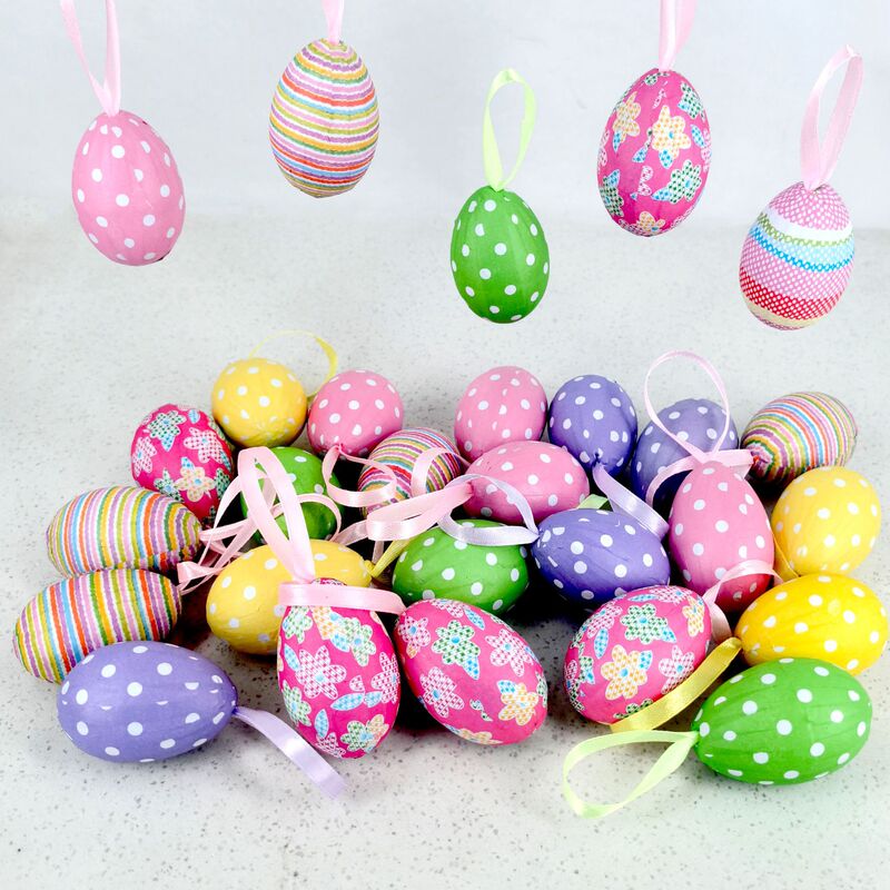 Easter Egg Foam Colored Paper Egg Shell Party Decoration DIY Children's Handmade Educational Arrangement Props