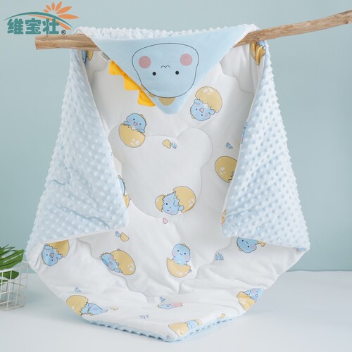 New baby beanie bag quilt beanie quilt newborn beanie blanket swaddle autumn and winter newborn outing blanket
