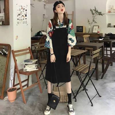 Summer wear 2021 new pattern Two piece set straps Frock Women's wear Western style Summer wear