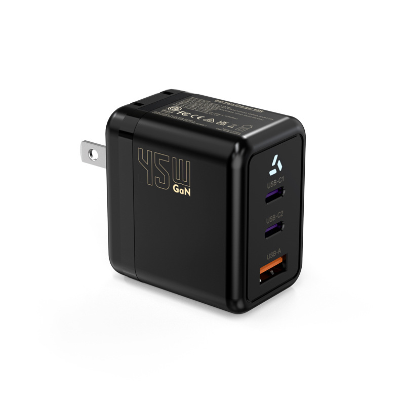 45W cargador de nitruro de galio pd carga rápida ETL teléfono móvil cargador de la computadora de escritorio carga GaN cabeza de carga estándar americano