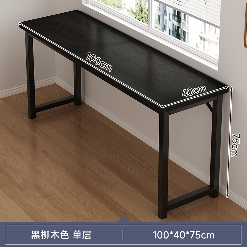 Escritorio de computadora dormitorio de niñas en casa mesa larga simple de alquiler contra la pared mesa larga mesa de trabajo balcón escritorio estrecho