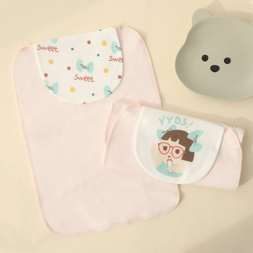 Baby sweat-absorbent towel, baby sweat-proof towel, children's sweat towel, kindergarten pad sling, medium-sized children's sweat-proof towel, 0-8 years old