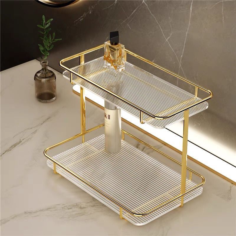 Cosmetics Storage Rack Bathroom Light Luxury Washstand Desktop Storage Dormitory Hotel Bathroom Storage Rack