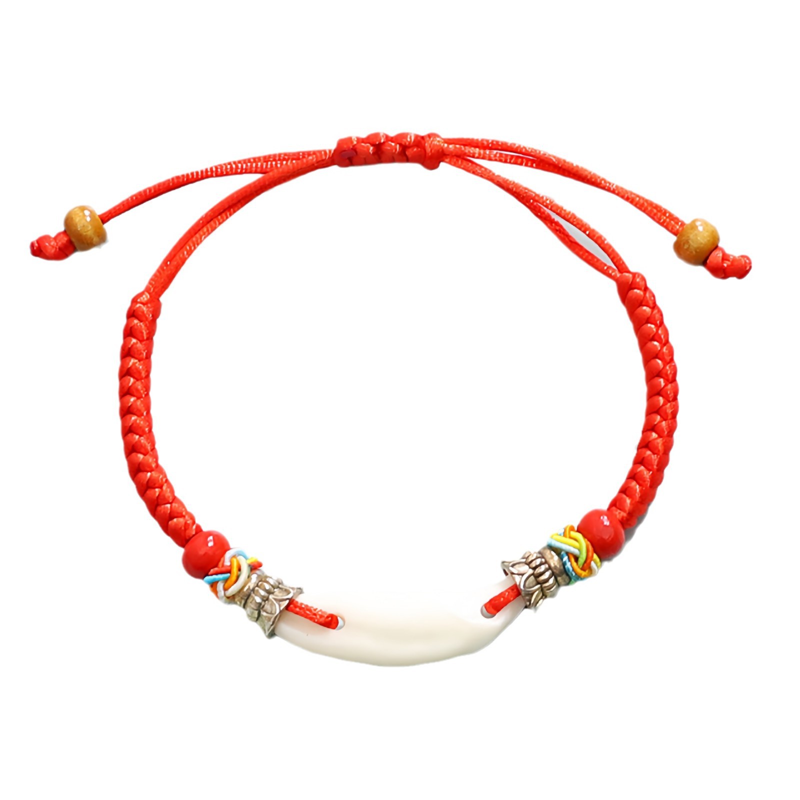 Dog Tooth Bracelet Anti-fright Red Rope Hand Rope Hand-woven Baby Pregnant Women Bracelet Peach Blue Mother and Baby Store Gift