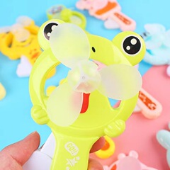 Cartoon Animal Hand-Powered Small Fan Creative Portable Pressure-Switch Manual Fan Small Gift Prize Toy Wholesale