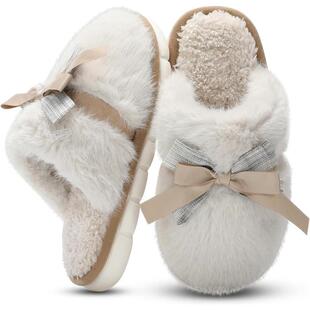 J 84783 Bow home plush slippers �����Y�Ӽ�����Ь�羳���Q