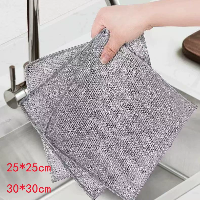Kitchen Absorbent Dishcloth, Thickened Cleaning Rag, 25×25 cm, Highly Absorbent