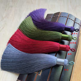 DIY饰品配件 15CM长人造真丝中国结汽车挂件流苏穗子 书签吊穗