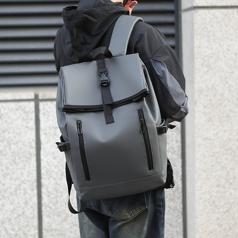 Backpack Cross-Border Business Men's Casual Lightweight Backpack Folding Flip Large Capacity Campus Commuting Computer Backpack