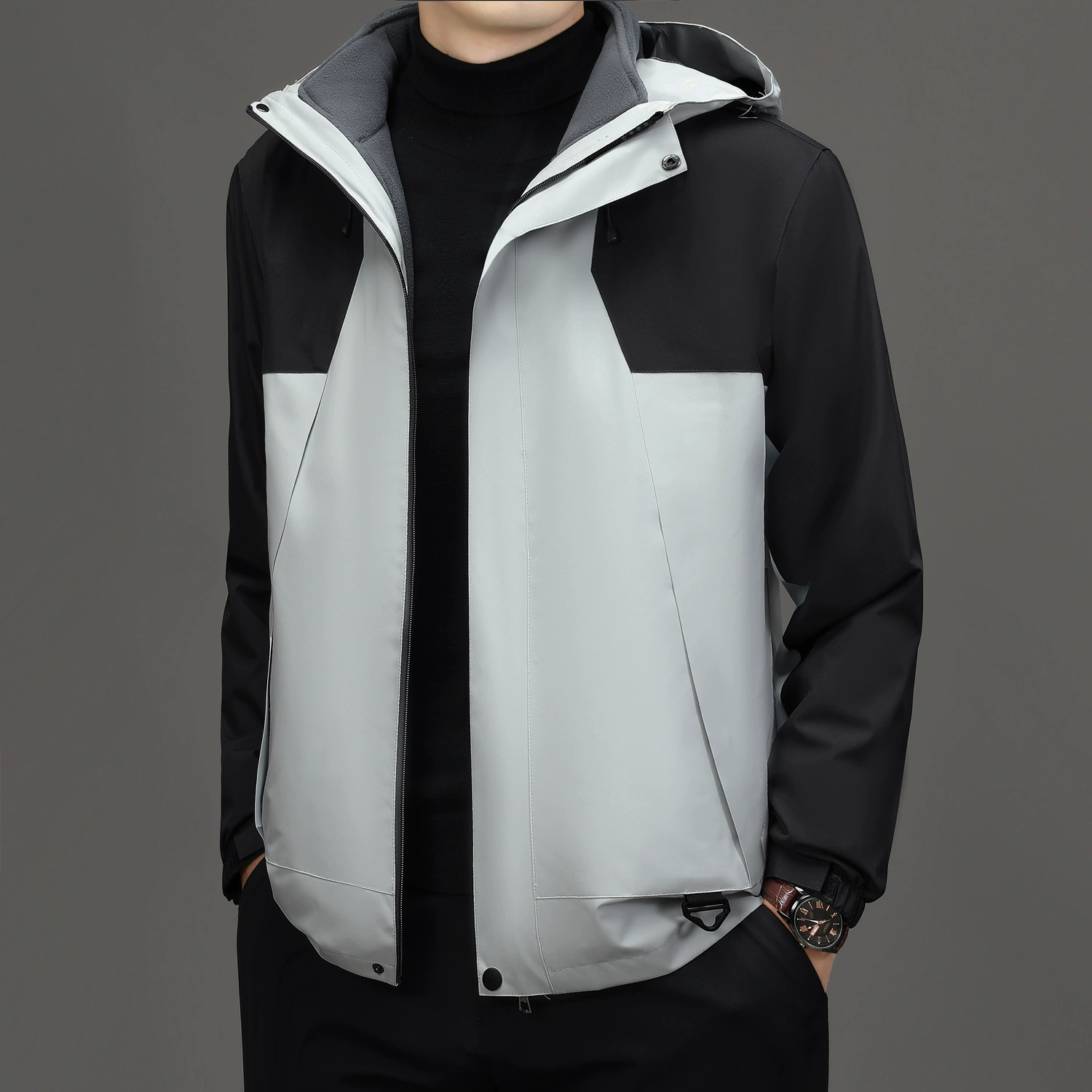 Штурмовая куртка три в одном мужская и женская зимняя одежда из двух частей Съемный ветрозащитный водонепроницаемый и утолщенный лыжный комбинезон