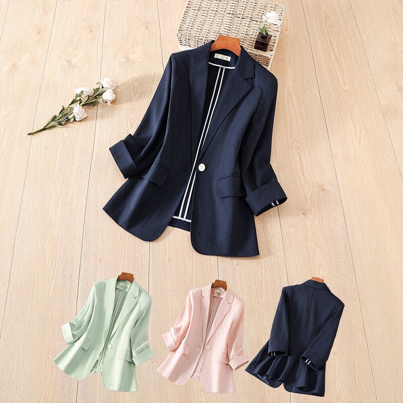 2026 Spring/Summer New Style Women's Short Sleeve Blazer, Lightweight and Elegant Chiffon Short Suit for Commuting