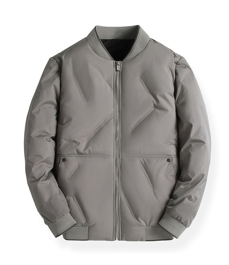Men's Jacket Cardigan Baseball Collar Silk Cotton Blend Winter_voghion.com