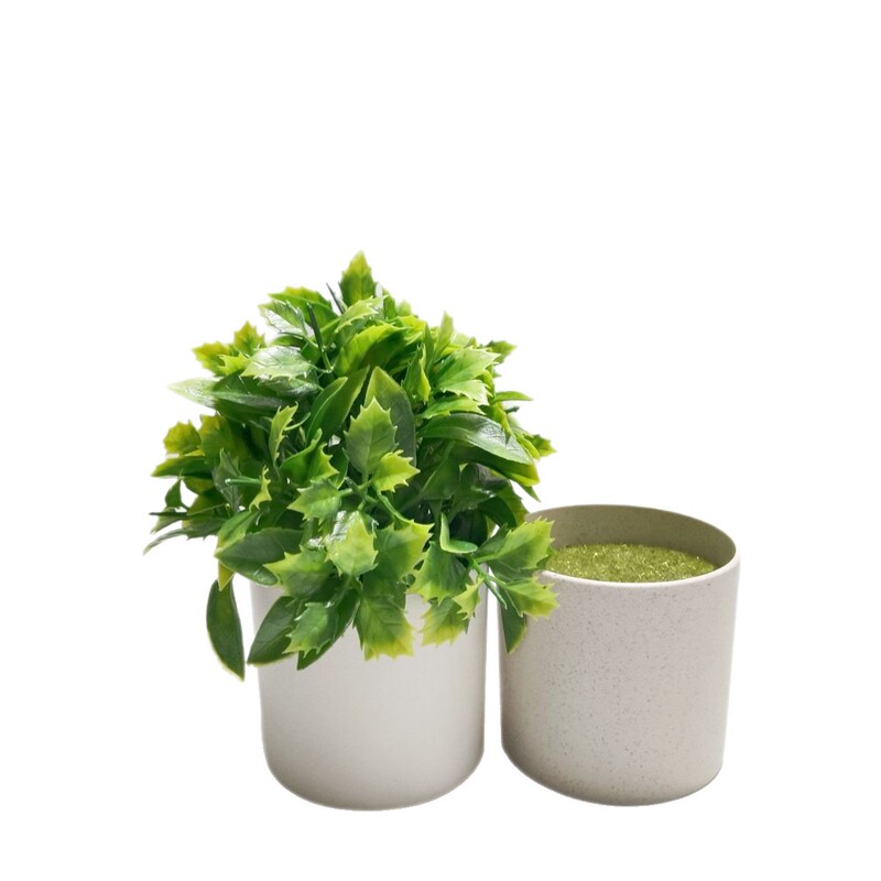 Amazon 模擬小さな鉢植え装飾品ホーム小さなユーカリ竹の葉デスクトップ装飾造花プラスチック小さな新鮮な|undefined