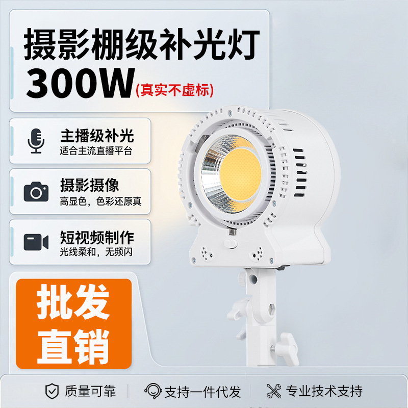 New Small 300W Three-Color Temperature Photography and Live Streaming Lighting Fill Light Studio Lamp Live Streaming Spotlight New Small 300W Three-Color Temperature Photography and Live Streaming Lighting Fill Light Studio Lamp Live Streaming Spotlight