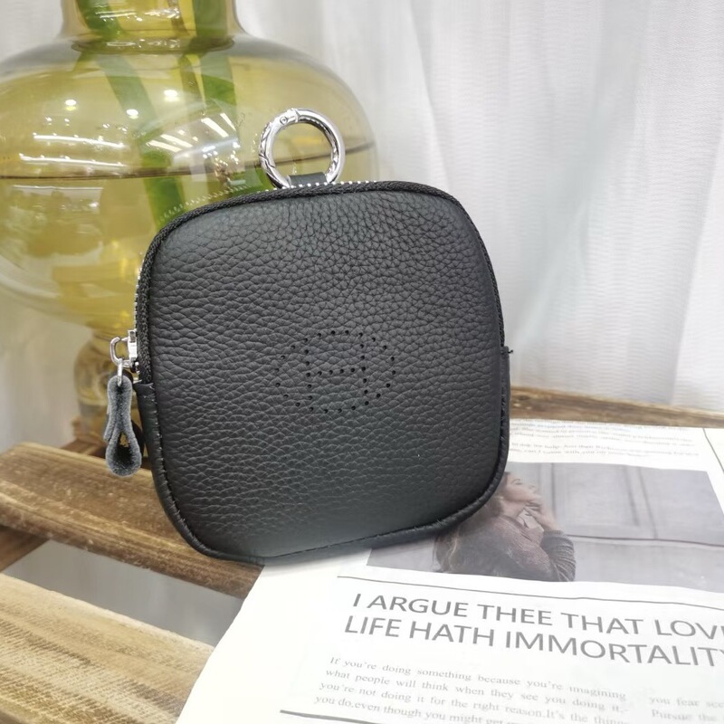 Genuine Leather Trendy Women's Coin Purse 2025 New First-Layer Cowhide Large Capacity High-Value Key Earphone Protective Cover