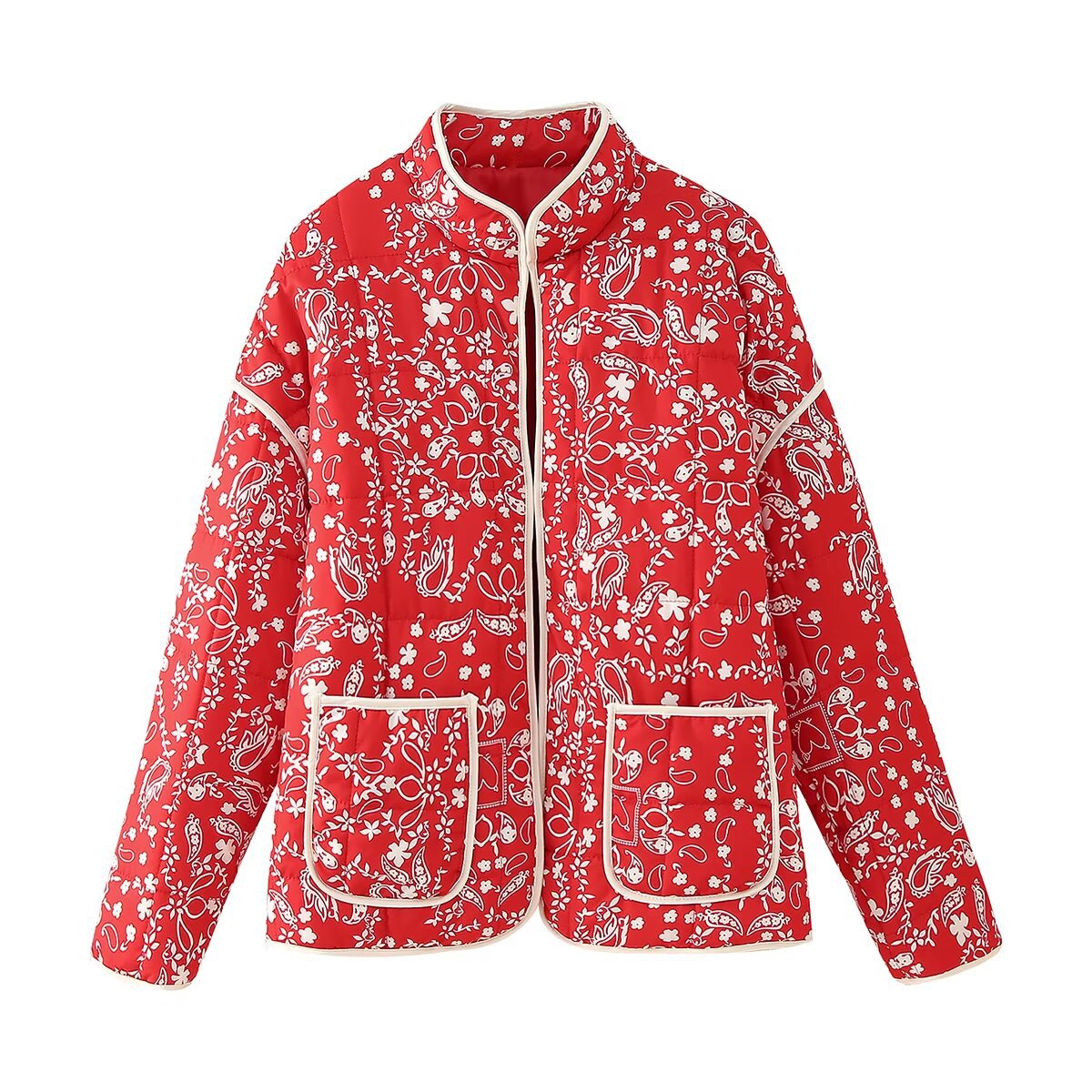 2024 Autumn/Winter New Product Women's Street Fashion Casual Printed Cotton Jacket w028 6246_voghion.com