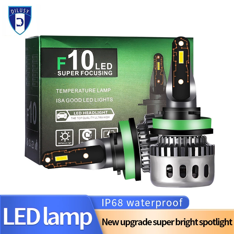 Кросс-бордерные светодиодные фары H7H11 суперяркая лампа H4 высокой мощности модифицированная фара IP68 водонепроницаемый автомобильный свет