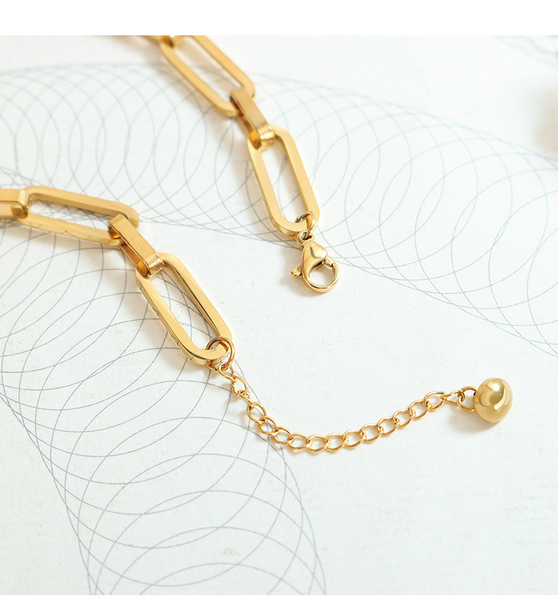 Fashion Heart Shape Titanium Steel Sweater Chain