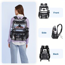 I 79025 Transparent PVC School Backpack ͸����ˮ��� �羳��