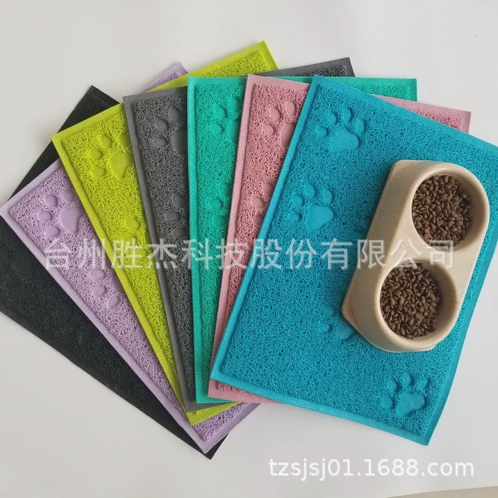 Поставка ПВХ кольца шелк ПЭТ коврик пластиковые коврики двери экспортируется в Европу и Америку качество ПЭТ мат ПВХ кошка песок коврик