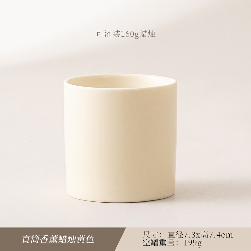 Contenedores de velas mudas transfronterizas Tazas vacías apoyan vasos de velas de cerámica perfumadas con cera DIY fabricantes de latas de velas al por mayor