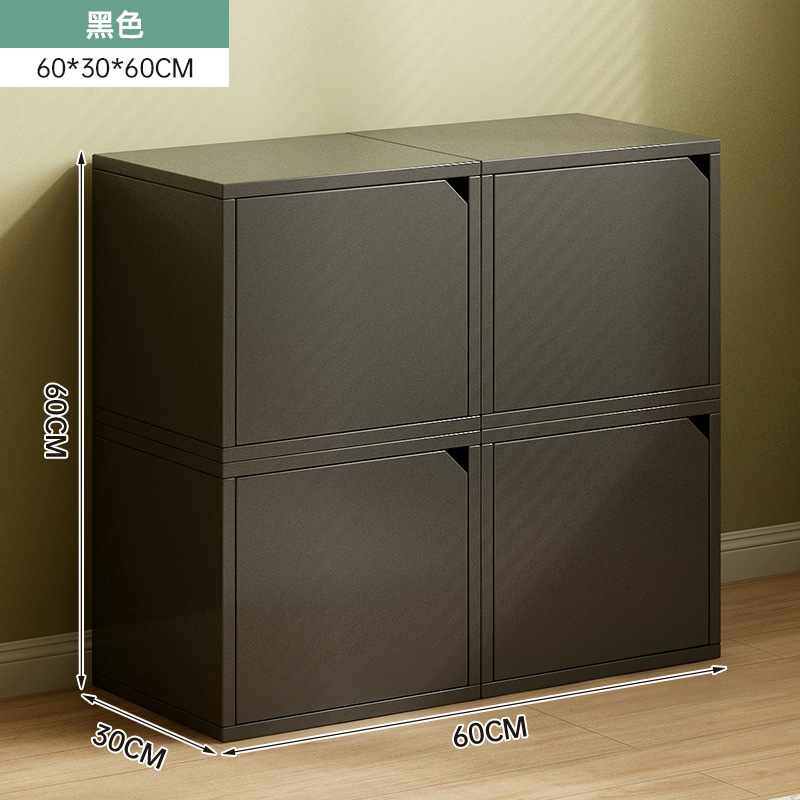 [luxury black-single-compartment cabinet door] combination-four compartments 60*30*30cm free back panel