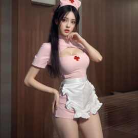 恩惜情趣内衣甜心护士性感开衩包臀免脱制服套装